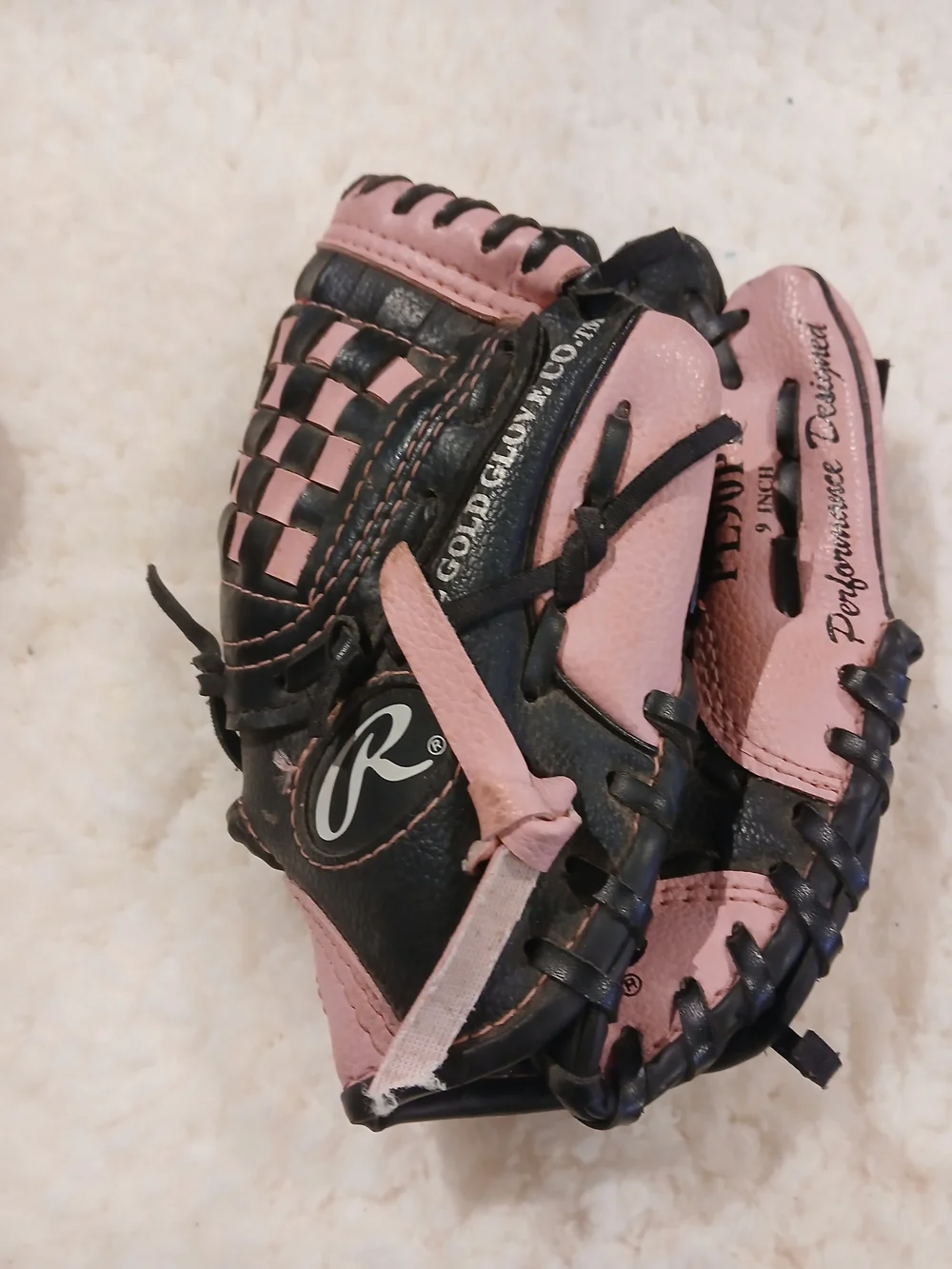 Rawlings Kids Pink and Black Baseball Glove